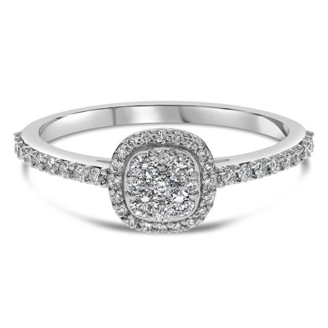 Кольцо из белого золота с бриллиантами (061992)