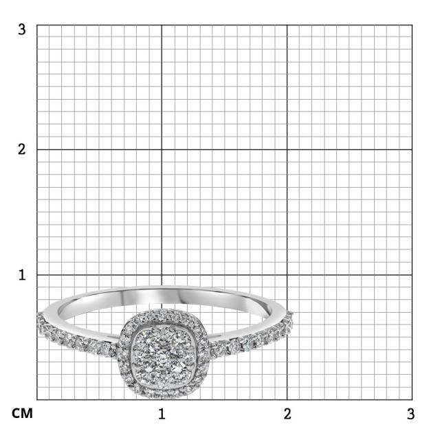 Кольцо из белого золота с бриллиантами (061992)