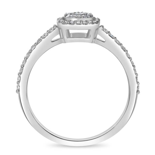 Кольцо из белого золота с бриллиантами (061992)