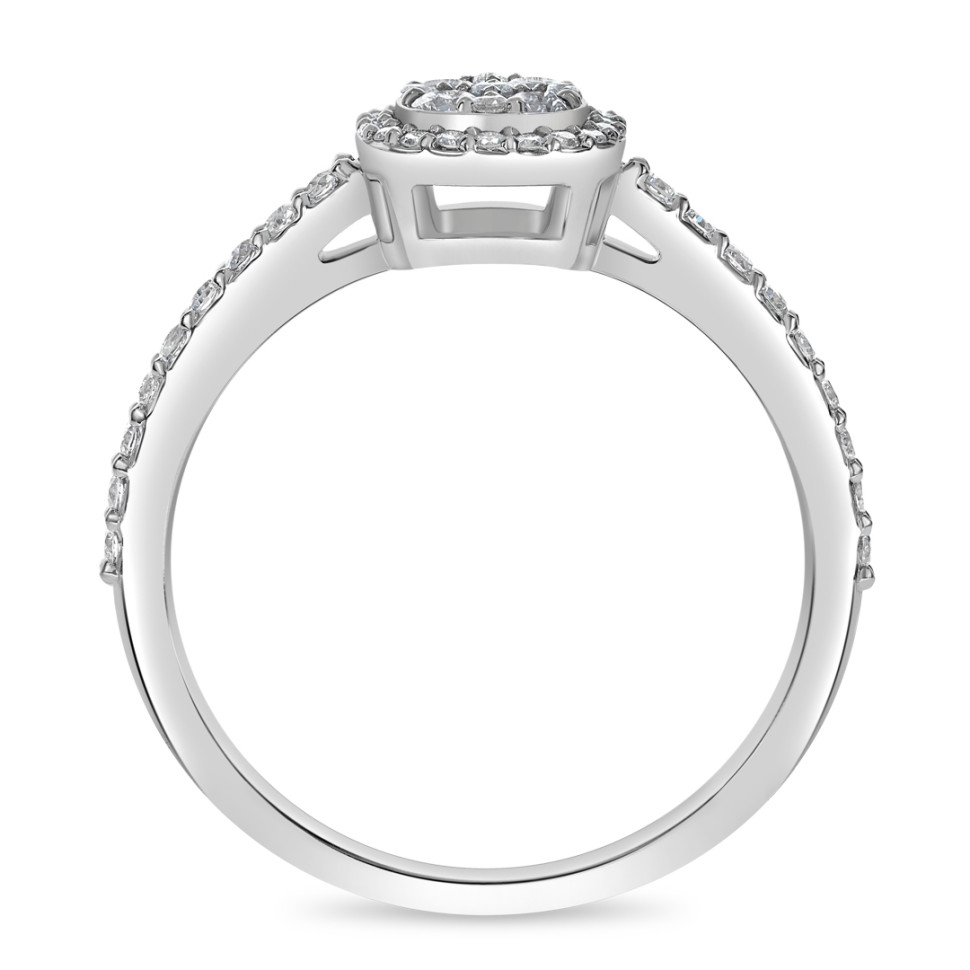 Кольцо из белого золота с бриллиантами (061992)