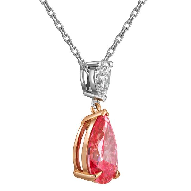 Колье из комбинированного золота с бриллиантами (059147)