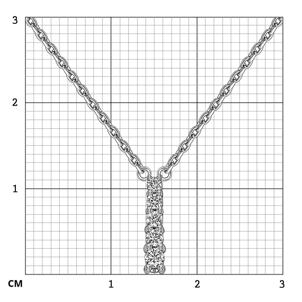 Колье из белого золота с бриллиантами (058634)