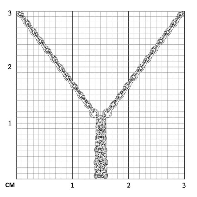 Колье из белого золота с бриллиантами (058634)