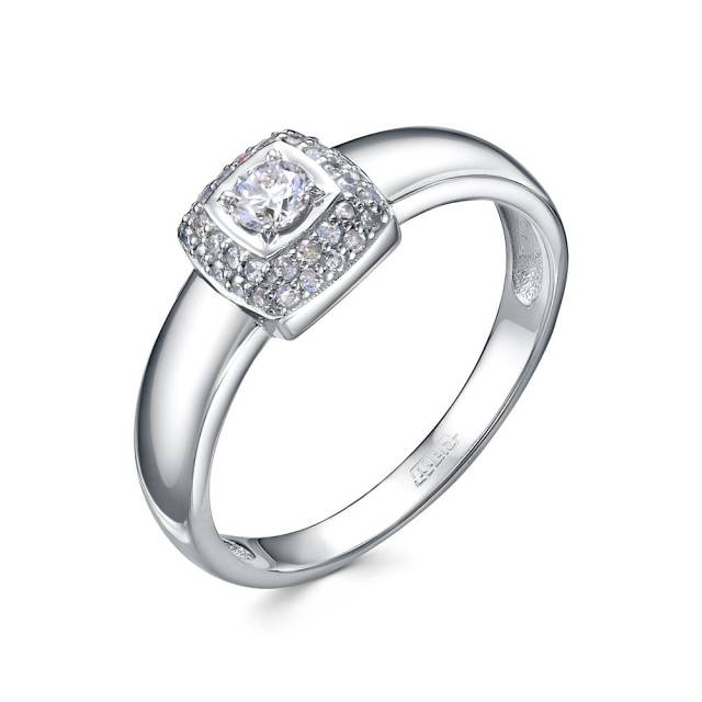 Кольцо из платины с бриллиантами (058001)