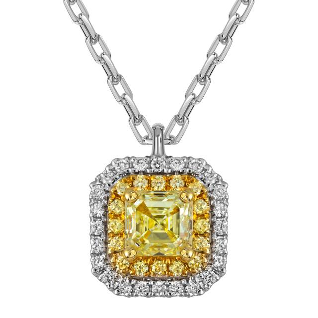 Колье из белого золота с бриллиантами (063513)