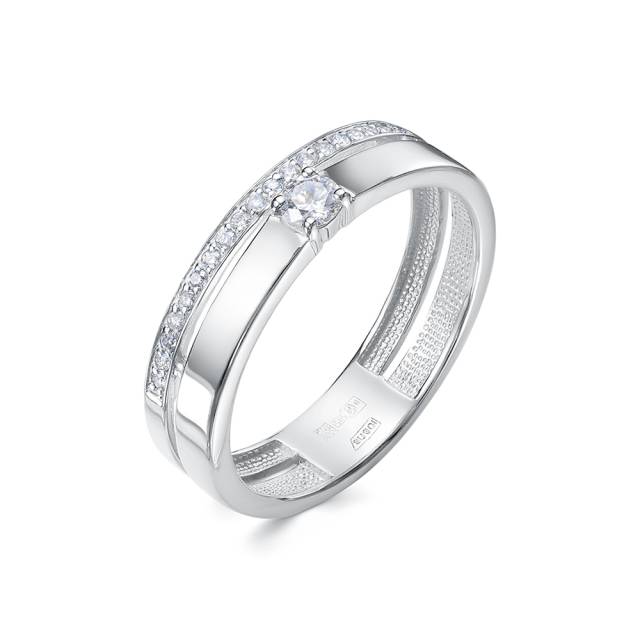 Помолвочное кольцо из белого золота с бриллиантом (060393)