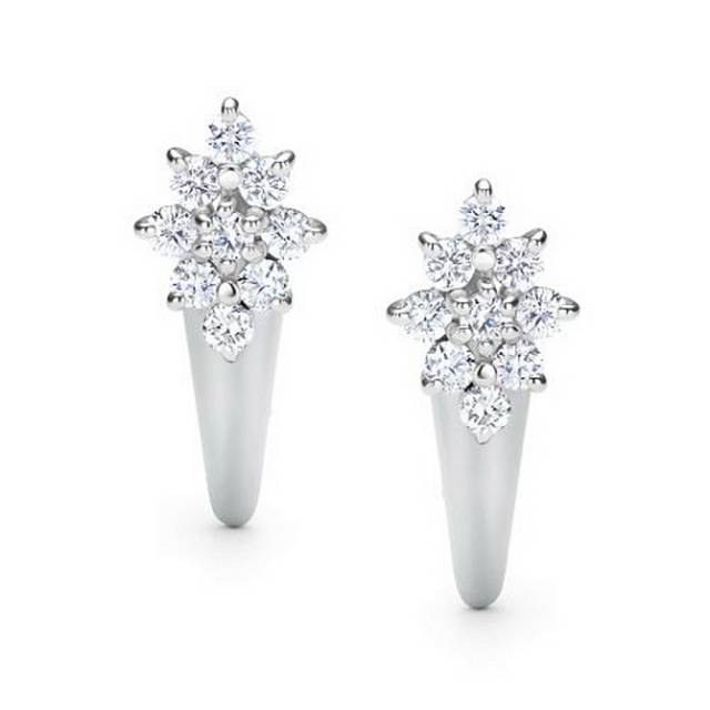 Серьги из белого золота с бриллиантами (060430)