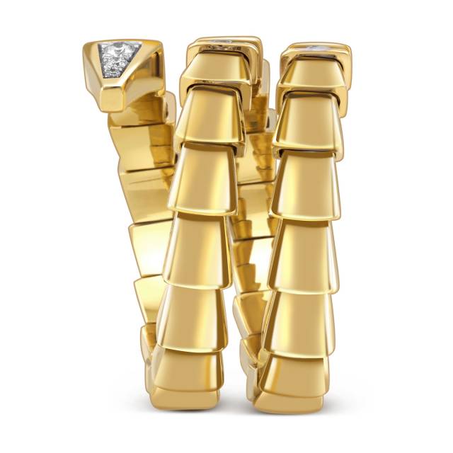 Кольцо из жёлтого золота с бриллиантами (058543)