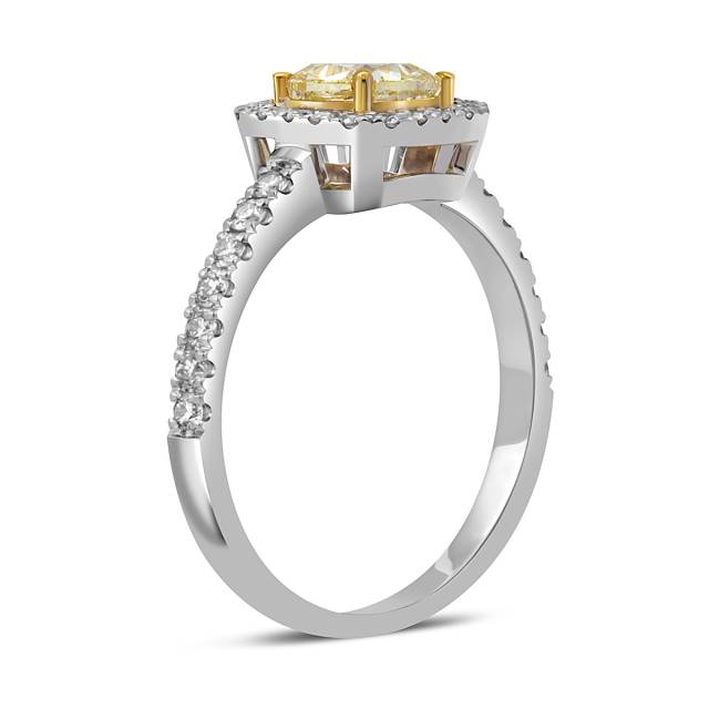 Помолвочное кольцо из белого золота с бриллиантами (052533)