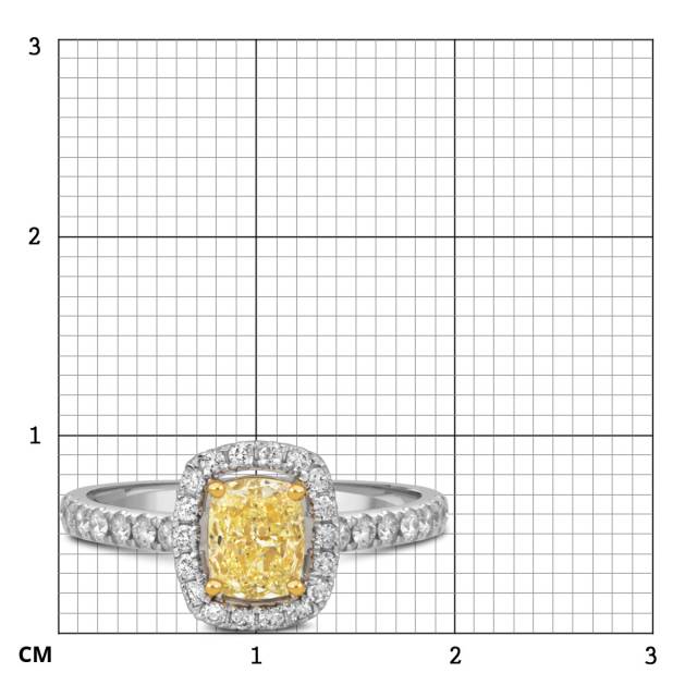 Помолвочное кольцо из белого золота с бриллиантами (052533)