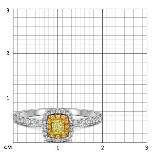 Помолвочное кольцо из белого золота с бриллиантами (062822)