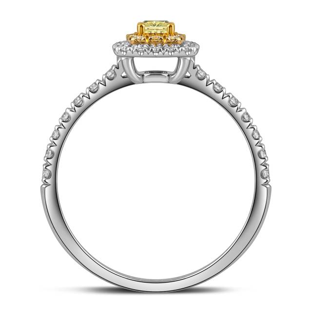 Помолвочное кольцо из белого золота с бриллиантами (062822)