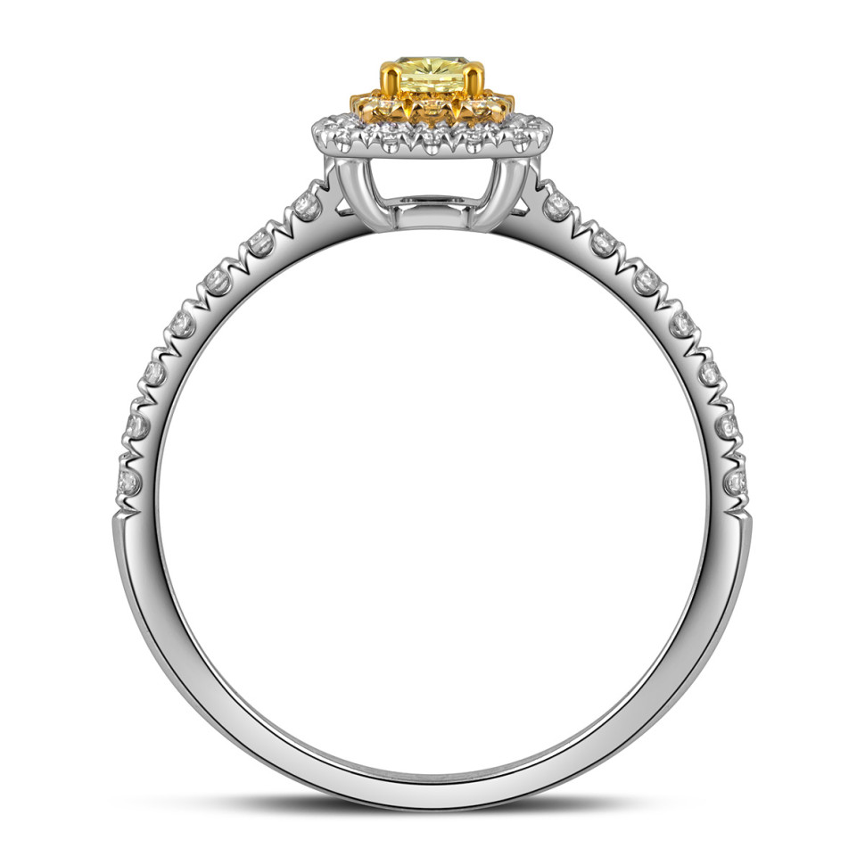 Помолвочное кольцо из белого золота с бриллиантами (062822)