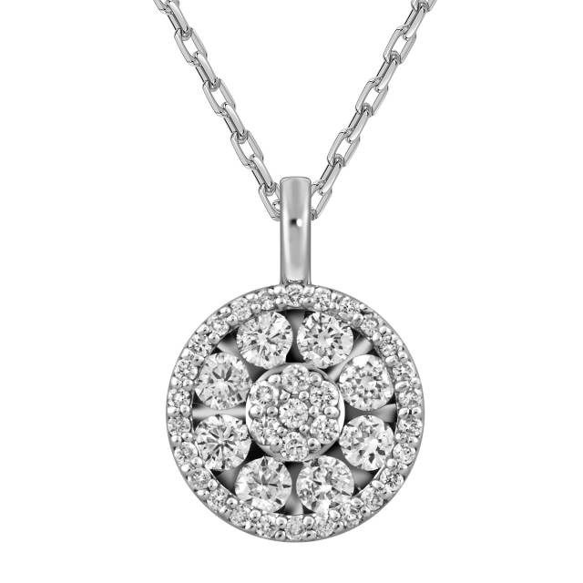 Колье из белого золота с бриллиантами (055941)