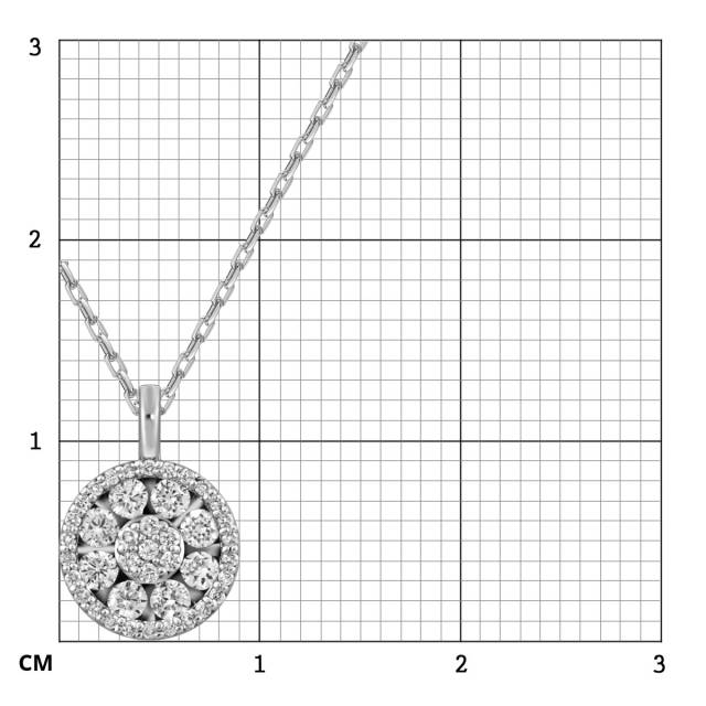 Колье из белого золота с бриллиантами (055941)