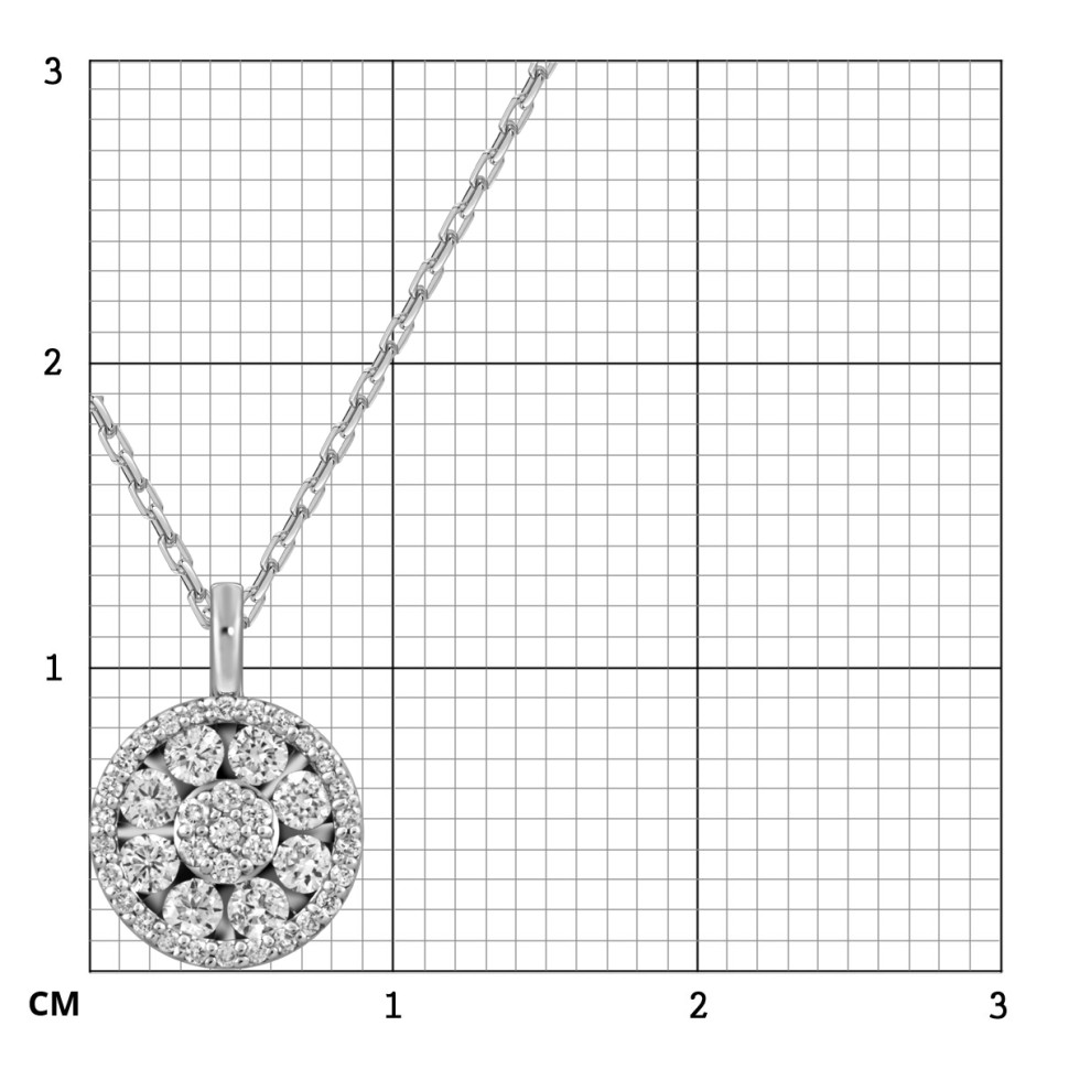 Колье из белого золота с бриллиантами (055941)