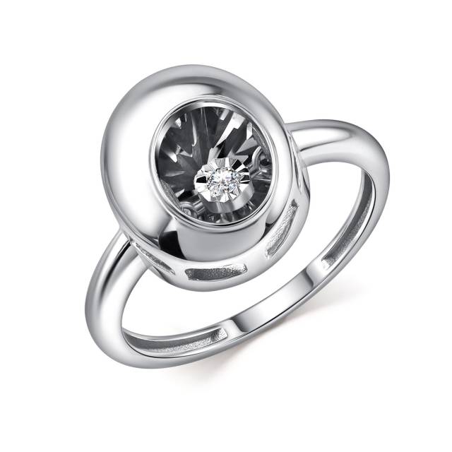 Кольцо из белого золота с бриллиантом (061032)