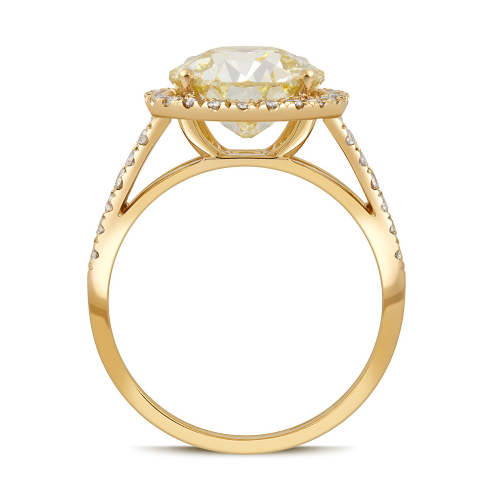 Кольцо из жёлтого золота с бриллиантами (047341)