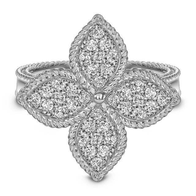 Кольцо из белого золота с бриллиантами (061582)