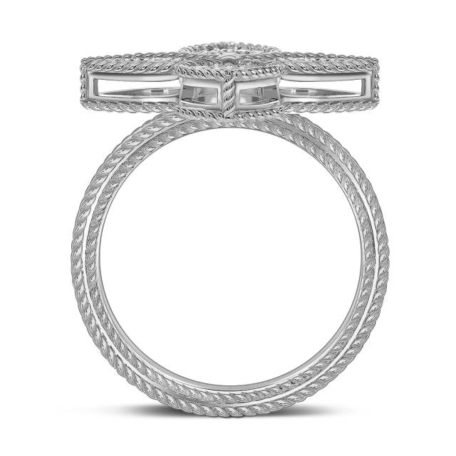 Кольцо из белого золота с бриллиантами (061582)