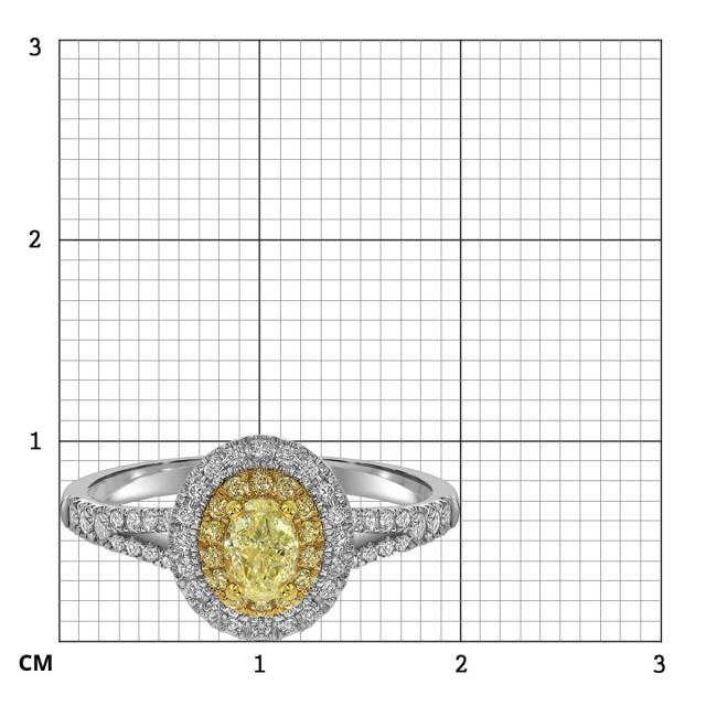 Кольцо из белого золота с бриллиантами (062639)