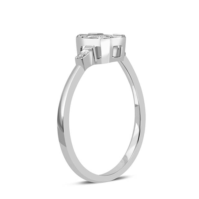 Кольцо из белого золота с бриллиантами (057823)