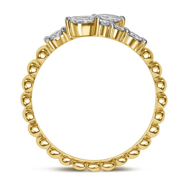 Кольцо из жёлтого золота с бриллиантами  (060222)