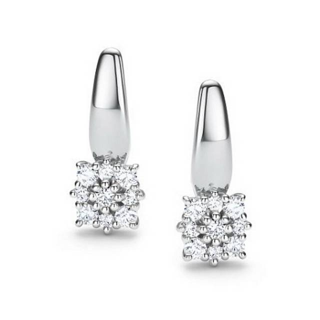 Серьги из белого золота с бриллиантами (060431)