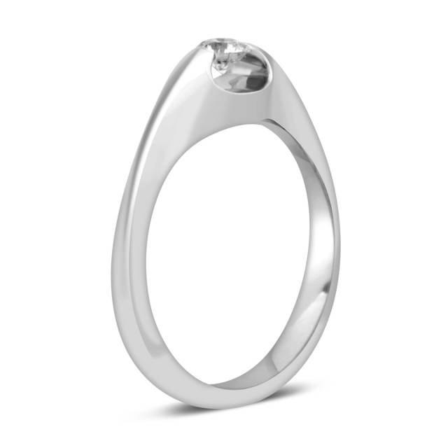 Помолвочное кольцо из белого золота с бриллиантом (030864)