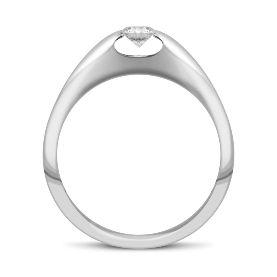Помолвочное кольцо из белого золота с бриллиантом (030864)