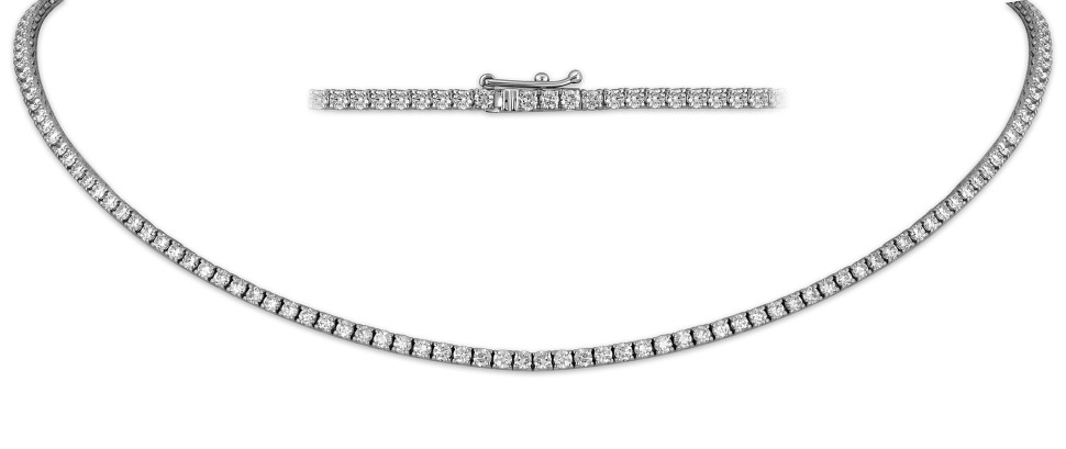 Колье из белого золота с бриллиантами 