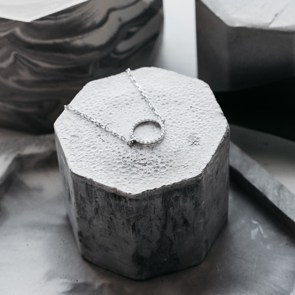 Браслет из белого золота с бриллиантами (036208)