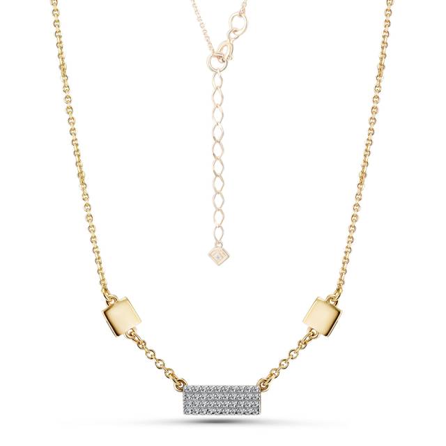 Колье из жёлтого золота с бриллиантами (051171)