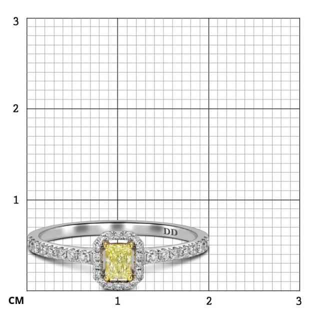 Кольцо из белого золота с бриллиантами (062638)