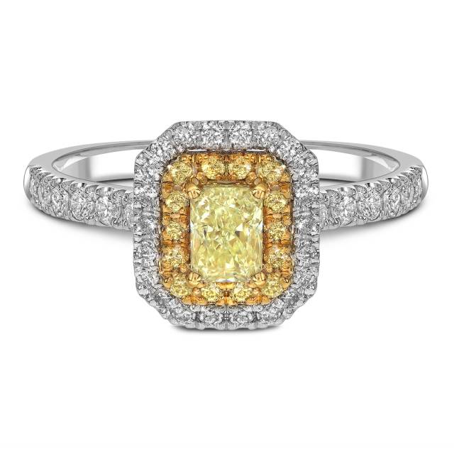 Кольцо из белого золота с бриллиантами (063445)