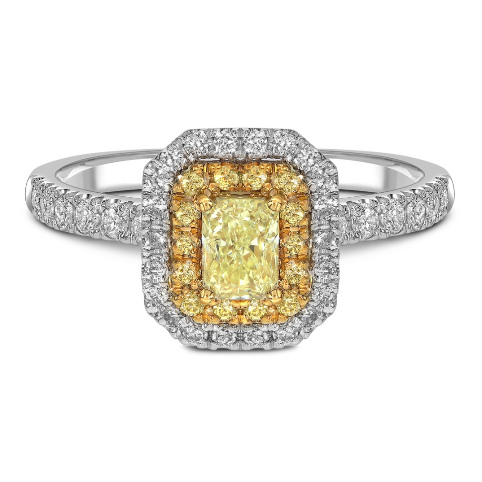 Кольцо из белого золота с бриллиантами (063445)