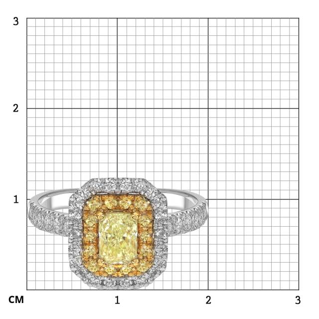 Кольцо из белого золота с бриллиантами (063445)