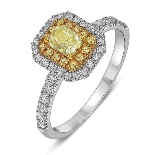 Кольцо из белого золота с бриллиантами (063445)