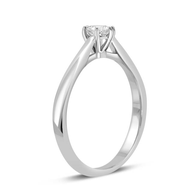 Помолвочное кольцо из платины с бриллиантом (051729)
