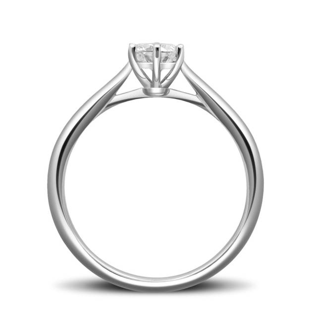 Помолвочное кольцо из платины с бриллиантом (051729)
