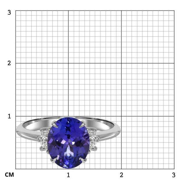 Кольцо из белого золота с танзанитом (061599)