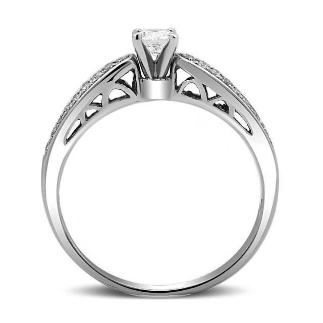 Помолвочное кольцо из белого золота с бриллиантами (016786)