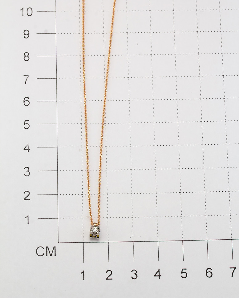 Колье из комбинированного золота с бриллиантом (046231)