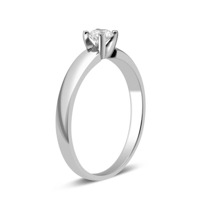 Помолвочное кольцо из белого золота с бриллиантом (029025)