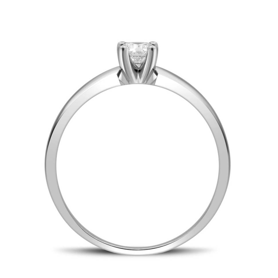 Помолвочное кольцо из белого золота с бриллиантом (029025)