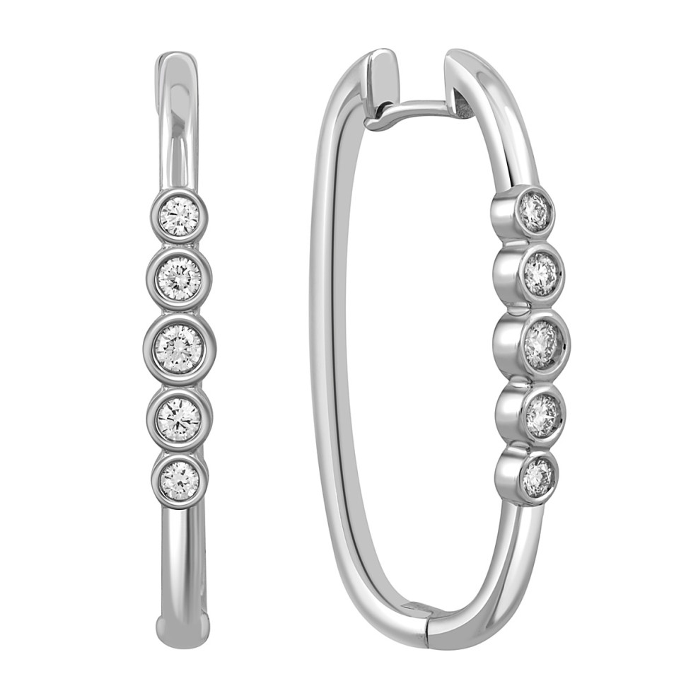 Серьги из белого золота с бриллиантами 