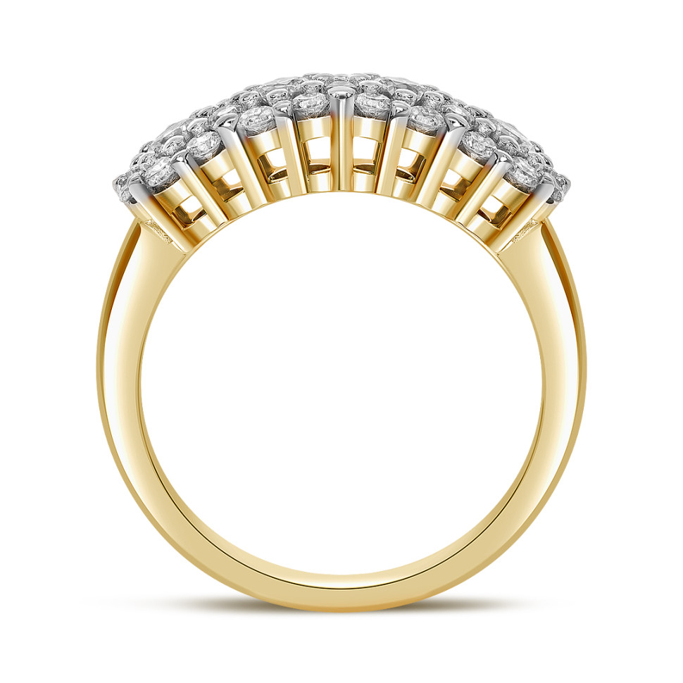 Кольцо из жёлтого золота с бриллиантами (051969)