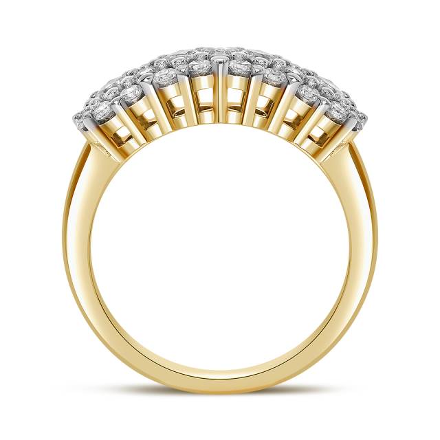 Кольцо из жёлтого золота с бриллиантами (051969)