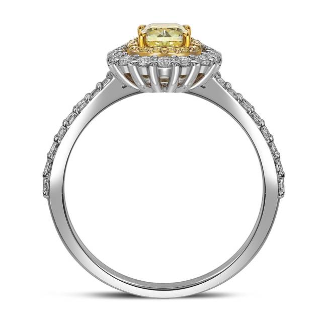 Помолвочное кольцо из белого золота с бриллиантами (058661)