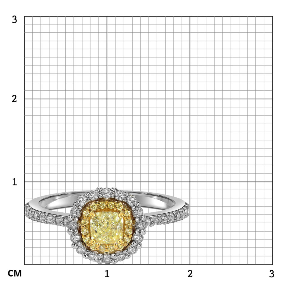 Помолвочное кольцо из белого золота с бриллиантами (058661)